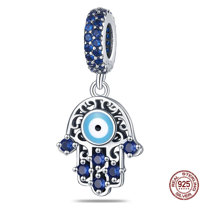 Ocean Series - Original Genuine 925 Sterling Silver Turtle Crab Mermaid Charm Beads Suitable for 3mm Bracelet DIY Making Pendant