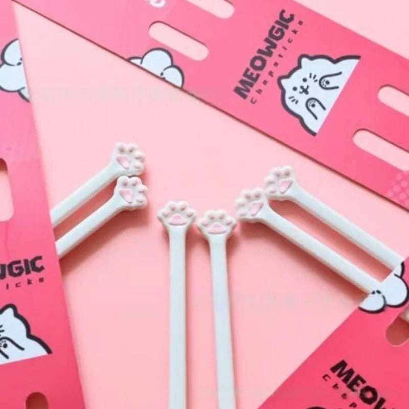 New Cat Paw Chopsticks For Baby Kids Beginner Practical Chopstick Easy Use Learning Training Helper Dishe Dinner Kitchen Tool