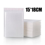 Bubble Mailers para embalagem de correio, envelope acolchoado branco, auto selo, sacos de envio, presente, atacado, 100pcs