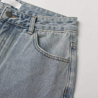 BKQU Straight Baggy Jeans Women High Waist Wide Leg Rhinestones Denim Long Pants 2023 Fashion Streetwear Diamonds Shinny Trouser