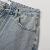 BKQU - Pantalones vaqueros rectos y holgados para mujer, cintura alta, pierna ancha, con diamantes de imitación, largos, moda urbana 2021, pantalones brillantes con diamantes