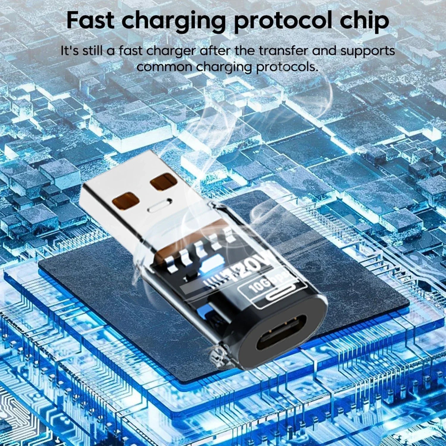 120W USB C OTG Adapter USB To Type C Data Transfer Charging Adapter 10Gbps USB Female To Type C Male Connector for IPhone 16 15