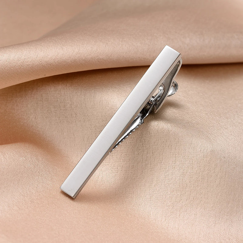 1PC Minimalist Tie Clip For Men Tie Clip To Man Shirt Business Pisa Ties Men's Cuff Tie Pins Man Fashion Jewelry Cufflink Lawyer