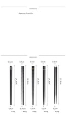 5Pairs Janpanese Reusable Chopsticks Black Sushi Sticks For Food Noodles Alloy Chinese Korean Chopsticks Kitchen Tableware