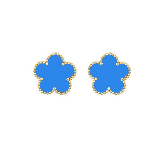 Stainless Steel Clover Bracelet for Women 14k Gold Silver Five Leaf Flower Delicate Lucky Link Bracelets Jewelry for Girls 