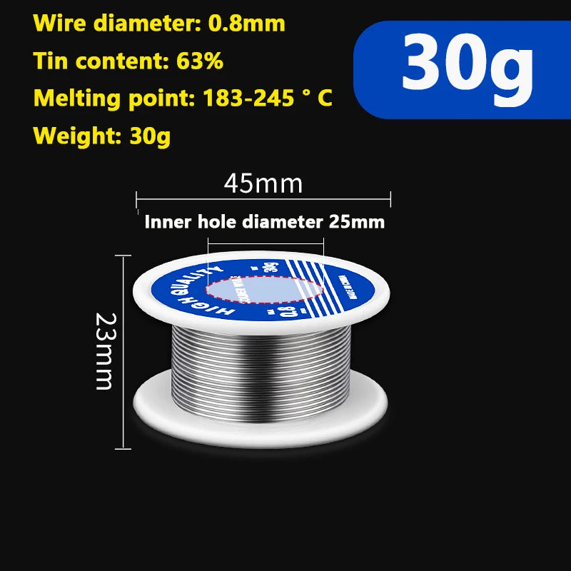 20/30/50/100g Electronic Soldering Wire Solder Wires Rosin Core Tin Multipurpose Welding Wire Flux Iron Wire Reel Household Tool