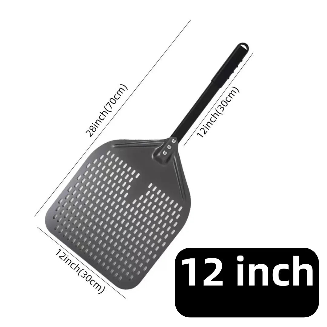 6&12 13 14  Inch Pizza Perforated Shovel Paddle Pizza Oven Turning Peel Hard  Anodized Pizza  Baking Kitchen Tool Spatula