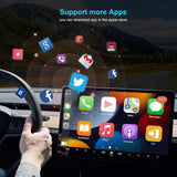 Podofo Wireless Carplay Box Android Auto Box USB AI Box AI Voice GPS Bluetooth Adapter WIFI Carplay Dongle For VW/Audi/Toyota