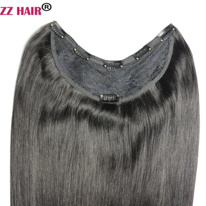 ZZHAIR 100% Brazilian Human Remy Hair Extensions 120g-200g 16"-26" U Piece WIg Clip-in Natural Straight