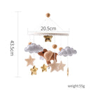 Crib Mobile Bed Bell Wooden Baby Rattles Soft Felt Cartoon Animal Bed Bell Newborn Music Box Hanging Toy Crib Bracket Baby Gifts