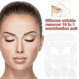 1 set Reusable Face Wrinkle Remover Tapes Silicone Anti-wrinkle Face Forehead Cheek Chin Sticker Anti-aging Skin Care Mask