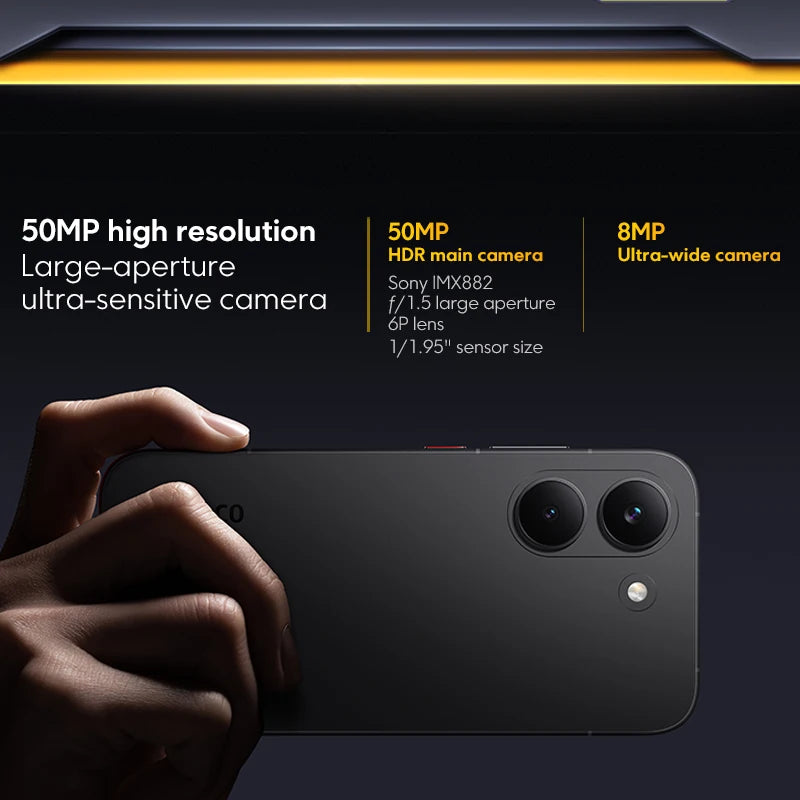 Global Version POCO X8 Pro 6500mAh battery W HyperCharge 50MP hand camera Supports NFC