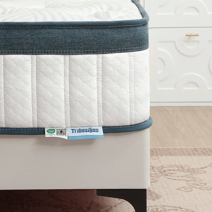 Tribesigns mattress 140x200 cm Height 25 cm Pocket spring Core mattress Medium Hardness H3 7-Zone Orthopedic mattress