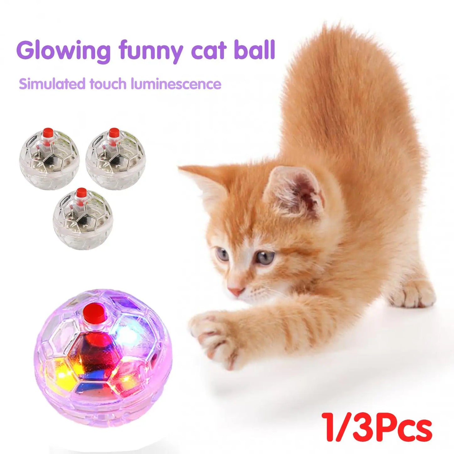 3 pelotas interactivas de juguete con flash, equipo paranormal, para caza de mascotas, con movimiento de flash, juguete para mascotas con luz.