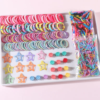 899Pcs Hair Accessories Set for Girls Elastic Rubber Bands Children Bow Hair Ties Headband Star Hair Clip Girls Hair Accessories