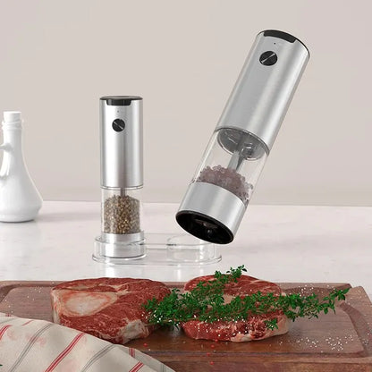 Electric Automatic Mill Pepper And Salt Grinder With LED Light Adjustable Coarseness Grinder Kitchen Tools