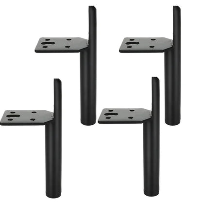Base de silla personalizada de 4 piezas, con textura negra mate, accesorios para muebles, elegante sofá de hierro y metal, 15 cm y 20 cm. 