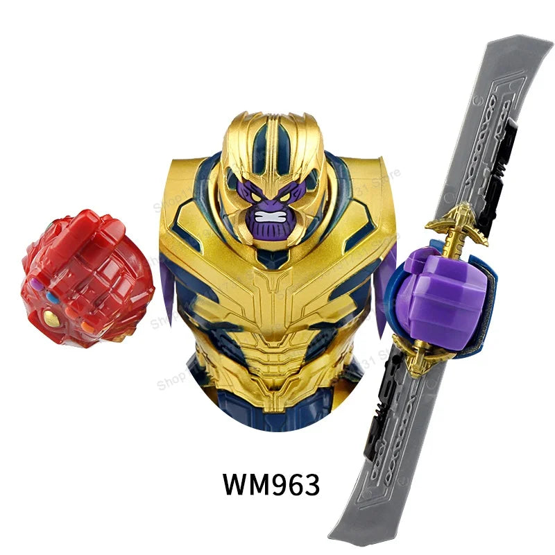 Movie Game Mini Action Figures Big Size Building Block Mecha Assembled Accessories Figure Building Block Toy For Children Gifts