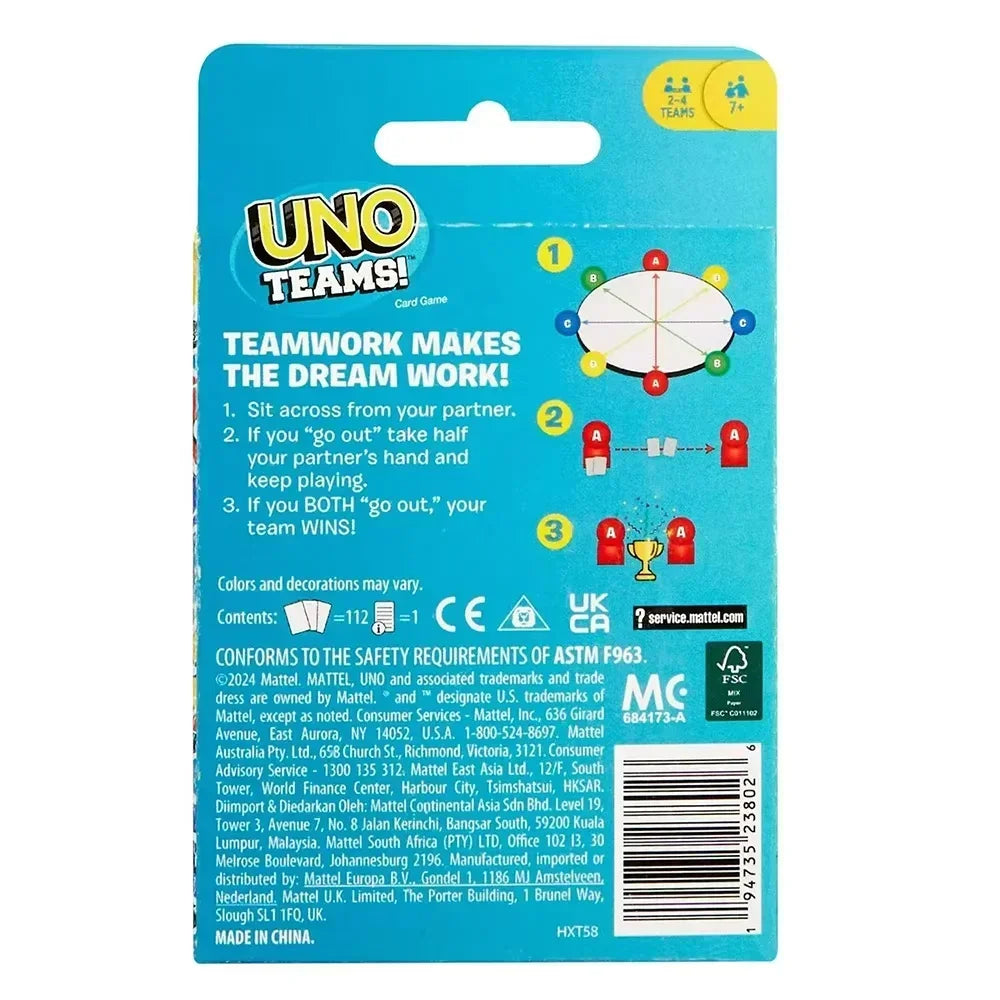 UNO NO MERCY Matching Card Game Pokemon Uno TEAMS Mario Multiplayer Family Party Boardgame Funny Friends Entertainment Poker ﻿