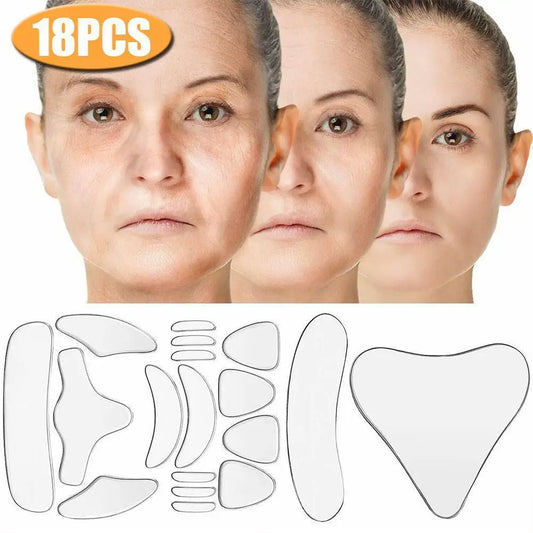 16/18PCS Silicone Anti-wrinkle Patch Skin Care Sticker Pad Suit Firming Wrinkle-removing Anti-wrinkle Beauty Patch For Chest