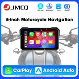 5" Portable Motorcycle Navigation GPS Wireless Carplay&Android Auto Moto Monitor IPX7 Waterproof Display Dual Bluetooth 5.0