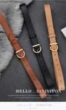 Women's Fashion Pin Buckle Thin Belt Genuine Luxury Soft Belt for Women with Cargo Pants Jeans Windproof PU Leather Belt