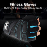 Guantes de entrenamiento de pesas pesadas para gimnasio, fitness, para hombres y mujeres, culturismo, medio dedo, antideslizantes, soporte de muñeca, levantamiento de pesas, deportes
