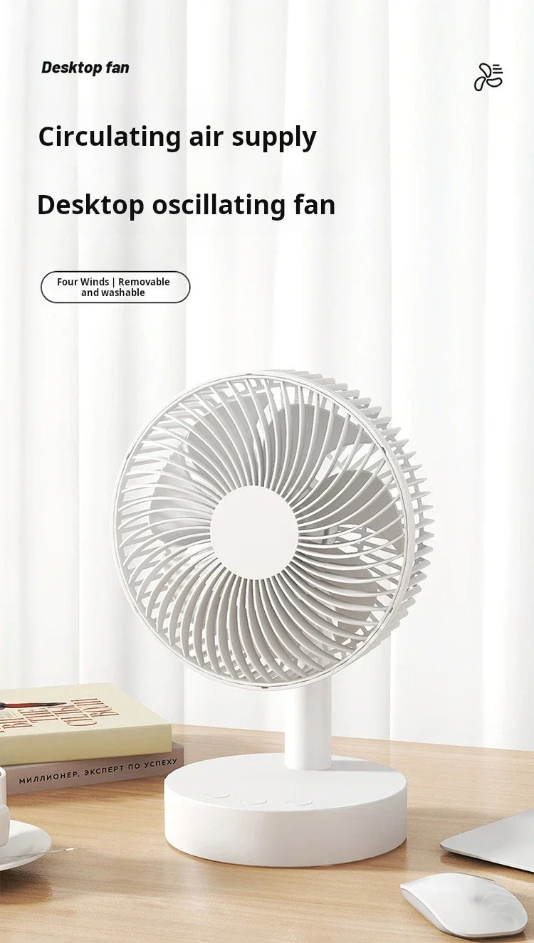 Xiaomi Youpin Fan Small White Desktop Timer Mute With Four-speed Adjustable Portable Fan Recharging Models Detachable Desk fan