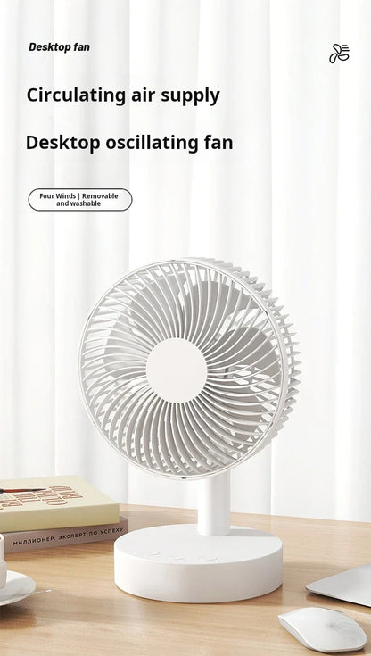 Xiaomi Youpin Fan Small White Desktop Timer Mute With Four-speed Adjustable Portable Fan Recharging Models Detachable Desk fan
