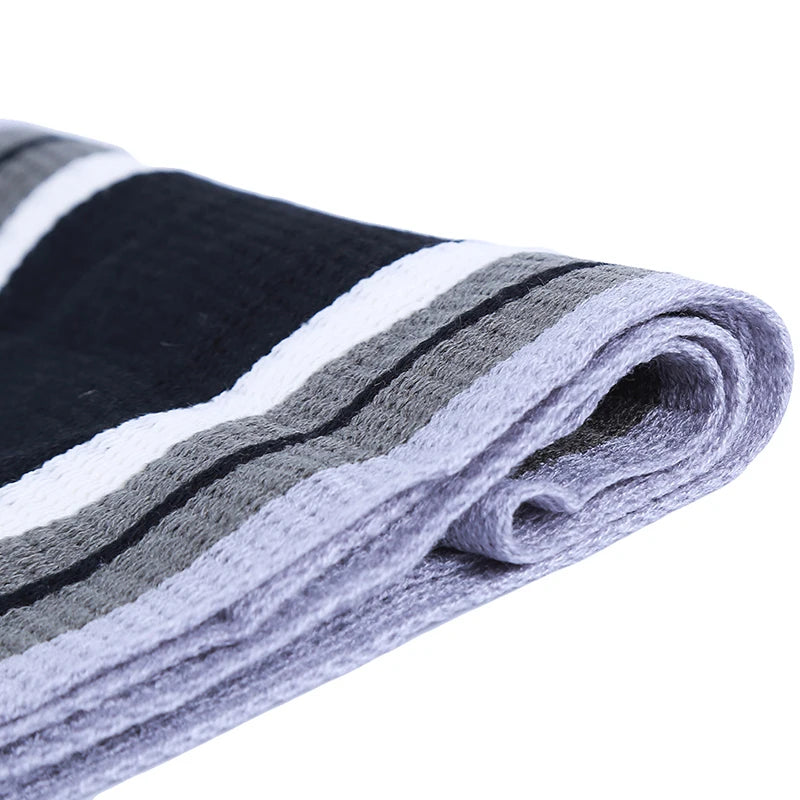 Classic Striped Outdoor Scarves Men Cashmere Soft Knitted Striped Scarf Long Tassel Neck Warmer Men'S Winter Scarf