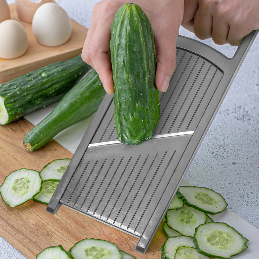 1PC potato slicer Household multi-functional slicer Stainless steel hand-held vegetable and fruit slicer hanging kitchen tools