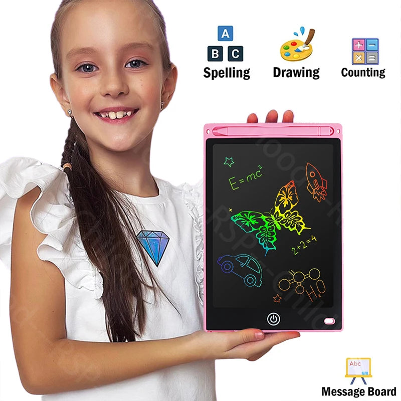 Tablet de Escrita e Desenho LCD de 8,5 Polegadas para Crianças (Meninos e Meninas) – Brinquedo Educativo Montessori, Lousa Mágica para Estudantes – Presente de Aniversário ou Natal