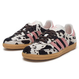 Adidas (Adidas) Trefoil Men's and Women's Sneakers, Cow Print German Training Shoes, Casual Shoes Kk2239