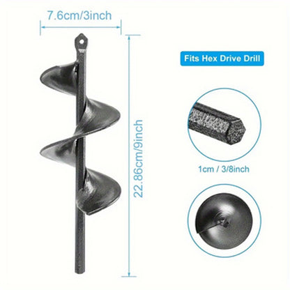 Garden loose soil twist dig pit planting tool alloy drill auger bit