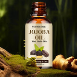 Óleo de Jojoba Orgânico, Óleo Hidratante Puro para Rosto, Cabelo, Pele e Unhas | Óleo Carreador Natural Prensado a Frio e Livre de Hexano