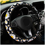 Decoration Knitted Styling Interior Accessories Product Universal Car Cute Daisy Flower Steering Wheel Cover  Car Interior