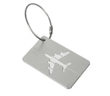 Aluminium Alloy Aircraft Luggage Tag with Name Travel Luggage Tag ID Card Anti-lost Solid Color Travel Accessories