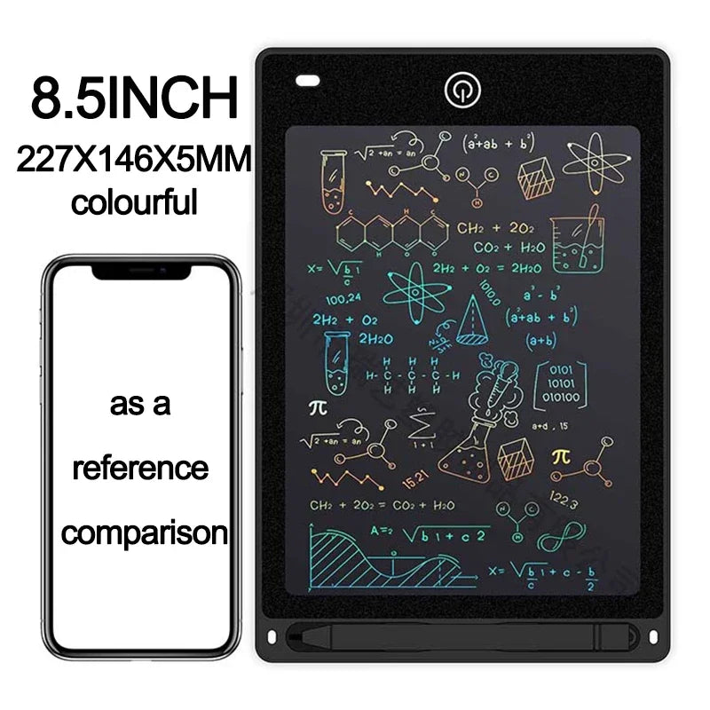 Tablet de desenho LCD para crianças, placa de escrita, ferramentas de pintura, eletrônicos, brinquedo educativo infantil, presente para menino, 4,4 polegadas, 8,5 polegadas