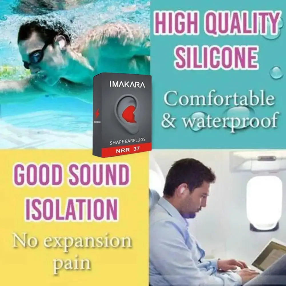 PU Moldable Shaped Anti-noise Ear Plugs Noise Reduction Sleeping Guard Soft Anti-Snoring Health Care Sleep Aid Earplug Swimming