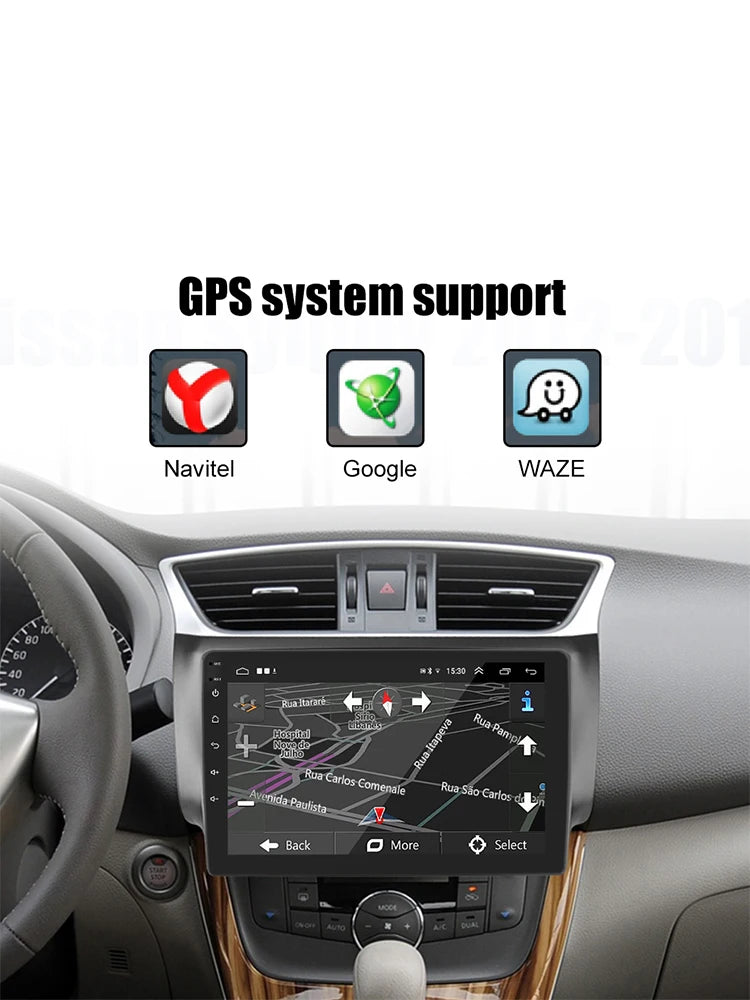 10 Inch 2 Din Android 10.1 GPS Bluetooth WiFi For Nissan Sylphy 2012-2018 Carplay MP5 Player Hands-free Car Radio