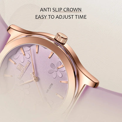 NAVIFORCE NF5051 Women Watch Silicone Quartz Wrist watches for Women Sport Clock Girls Gift Ladies Watches