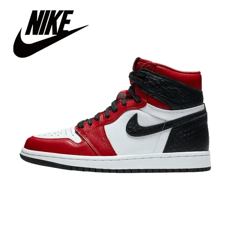Nike Men's Shoes Air Jordan 1 High AJ1 White Black High Top Retro Basketball Shoes