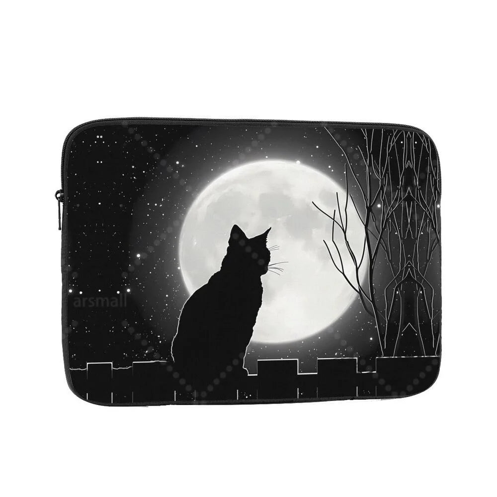 Black Cat Laptop Bag Tablet Notebook Case For Hp Dell Lenovo Computer For Macbook Air Pro Retina 10-17 Sleeve