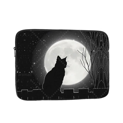 Black Cat Laptop Bag Tablet Notebook Case For Hp Dell Lenovo Computer For Macbook Air Pro Retina 10-17 Sleeve