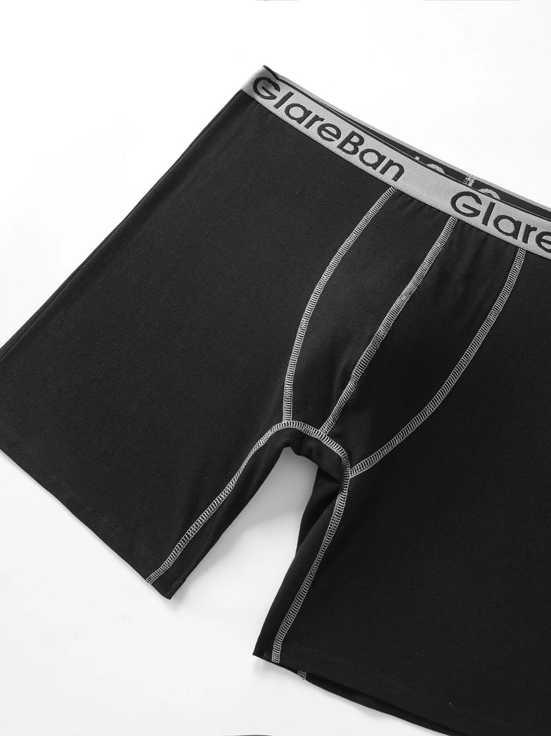 4pcs Set Mid-Long Boxer Shorts Men's Underwear Cotton Breathable Male Underpants for Men Homme Boxershorts Slips Soft Panties