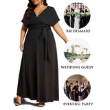 Women Sexy Lacing Up Plus Size Dress Formal Occasion Wedding Bridesmaid Party Dress Multiway Wrap Infinity Style Stunning Dress
