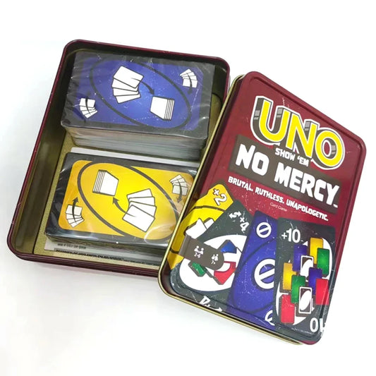 Nuevo juego de cartas UNO NO MERCY para combinar, Minecraft Dragon Ball Z, multijugador, juego de mesa para fiestas familiares, divertido, amigos, entretenimiento, póker