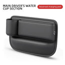 Universal Car Seat Gap Organizer Storage Box Multifunction Leather Crevice Side Storage Pocket Wallet Keys Card with Cup Holder