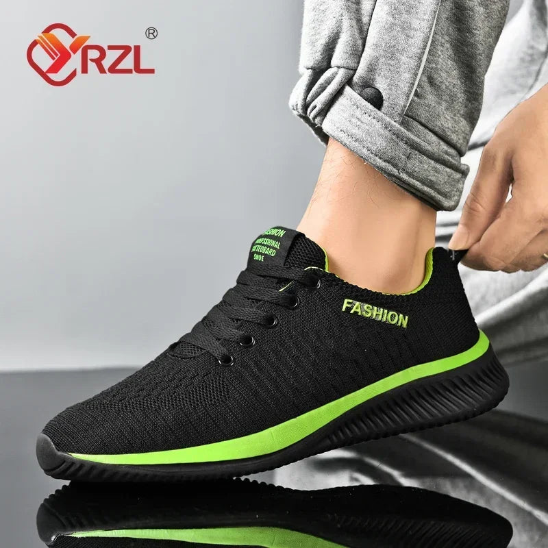 Zapatillas deportivas YRZL para hombre, ligeras, deportivas, clásicas, de malla, transpirables, informales, antideslizantes, a la moda