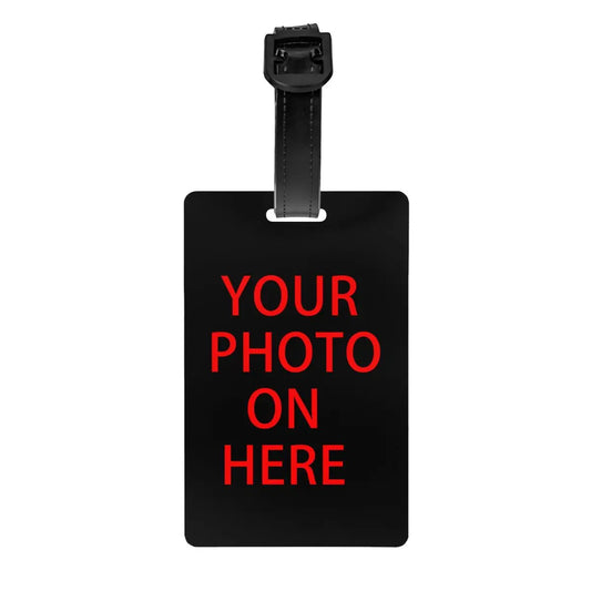 Family Pets Custom DIY Logo Luggage Tags for Suitcases Fashion Customized Photo Print Baggage Tags Privacy Cover ID Label
